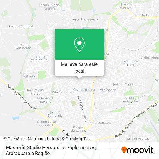 Masterfit Studio Personal e Suplementos mapa