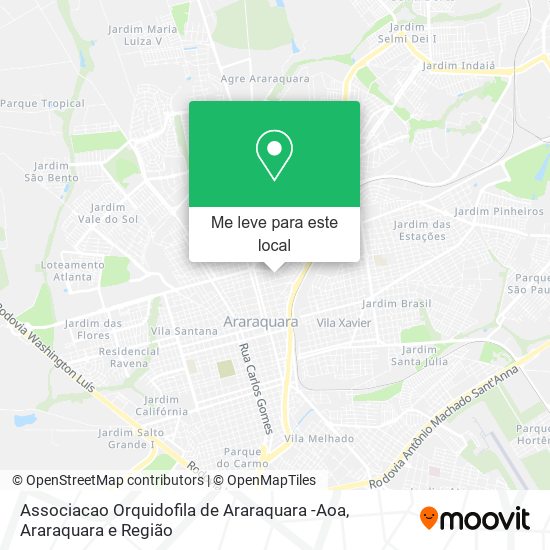 Associacao Orquidofila de Araraquara -Aoa mapa