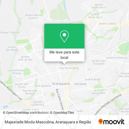 Majestade Moda Masculina mapa