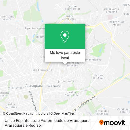 Uniao Espirita Luz e Fraternidade de Araraquara mapa