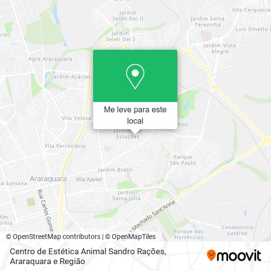 Centro de Estética Animal Sandro Rações mapa
