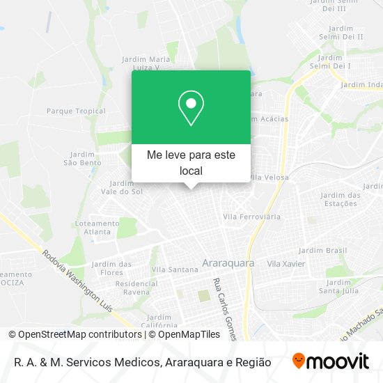 R. A. & M. Servicos Medicos mapa