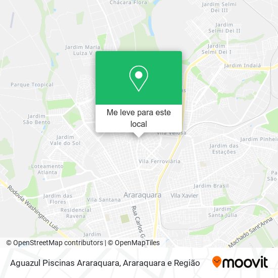 Aguazul Piscinas Araraquara mapa