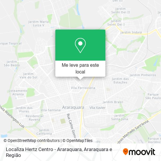 Localiza Hertz Centro - Araraquara mapa