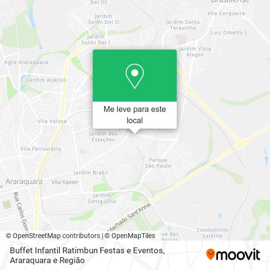 Buffet Infantil Ratimbun Festas e Eventos mapa
