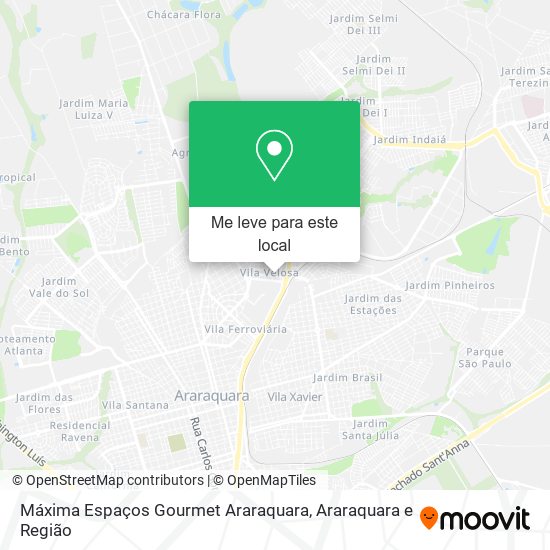Máxima Espaços Gourmet Araraquara mapa
