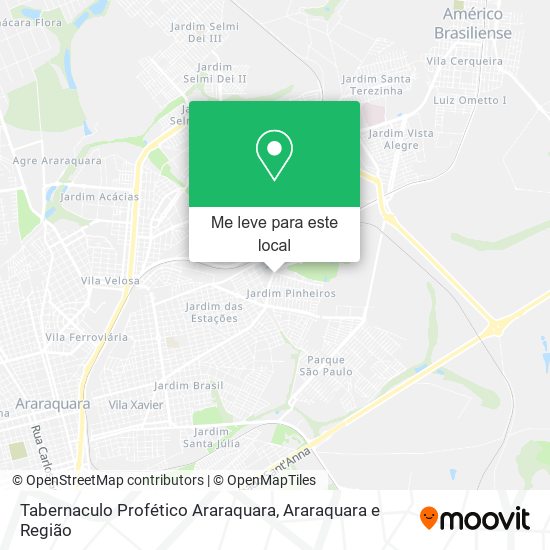 Tabernaculo Profético Araraquara mapa
