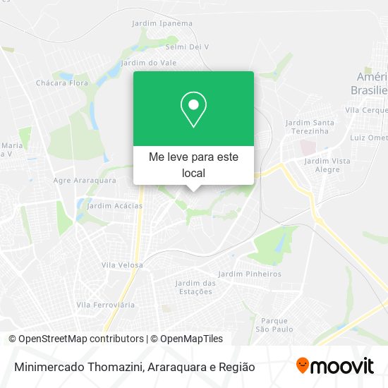 Minimercado Thomazini mapa