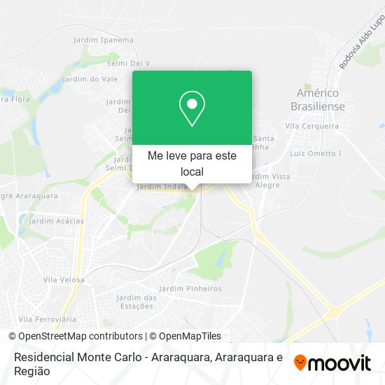 Residencial Monte Carlo - Araraquara mapa