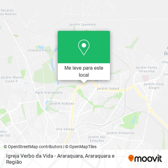 Igreja Verbo da Vida - Araraquara mapa