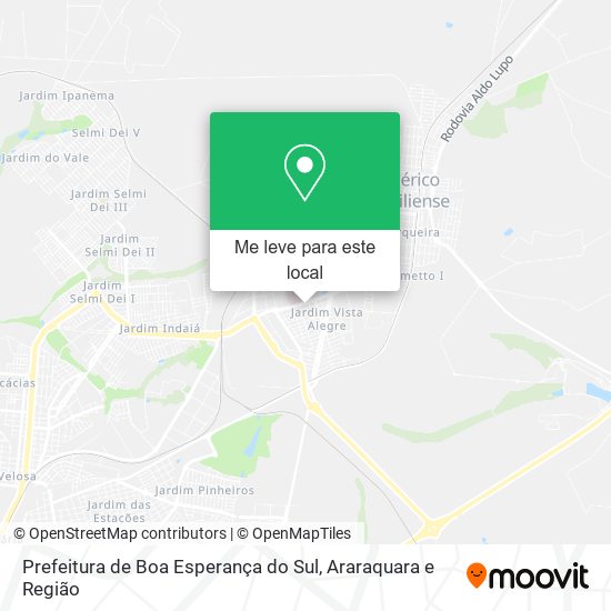 Prefeitura de Boa Esperança do Sul mapa
