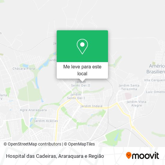 Hospital das Cadeiras mapa