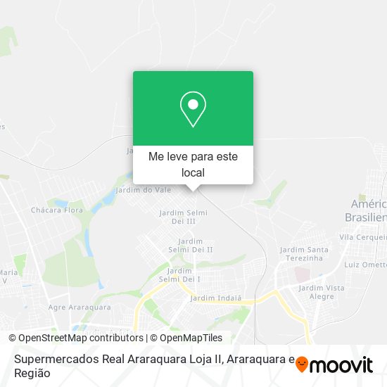 Supermercados Real Araraquara Loja II mapa
