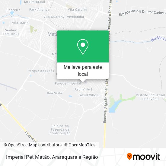Imperial Pet Matão mapa