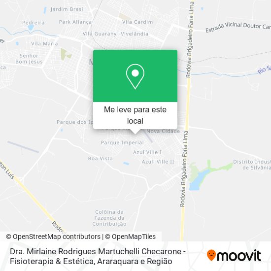 Dra. Mirlaine Rodrigues Martuchelli Checarone - Fisioterapia & Estética mapa