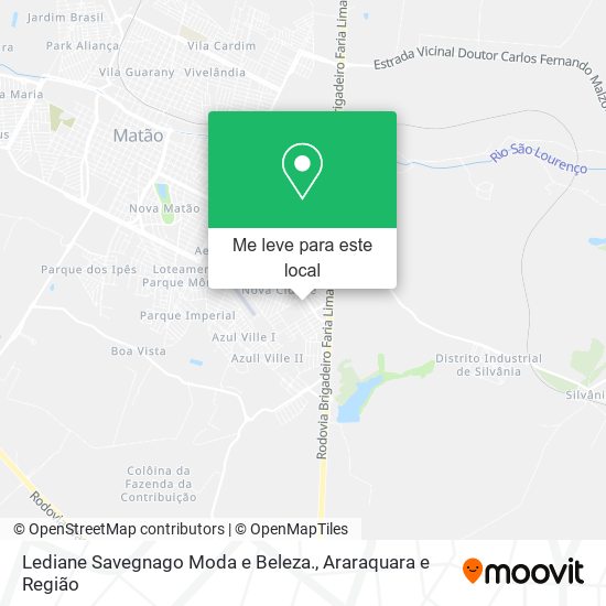 Lediane Savegnago Moda e Beleza. mapa