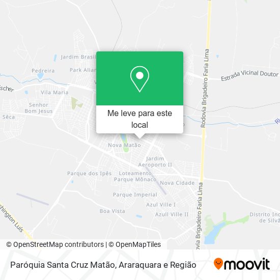 Paróquia Santa Cruz Matão mapa