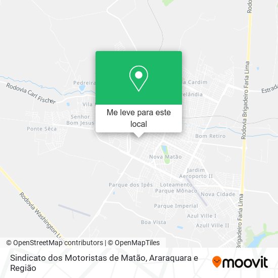 Sindicato dos Motoristas de Matão mapa