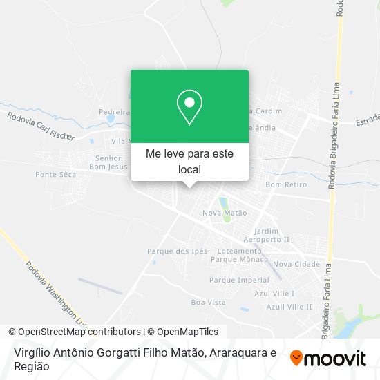 Virgílio Antônio Gorgatti Filho Matão mapa