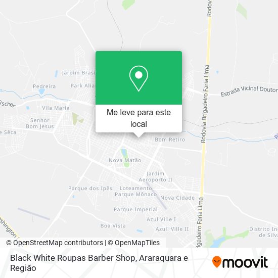 Black White Roupas Barber Shop mapa