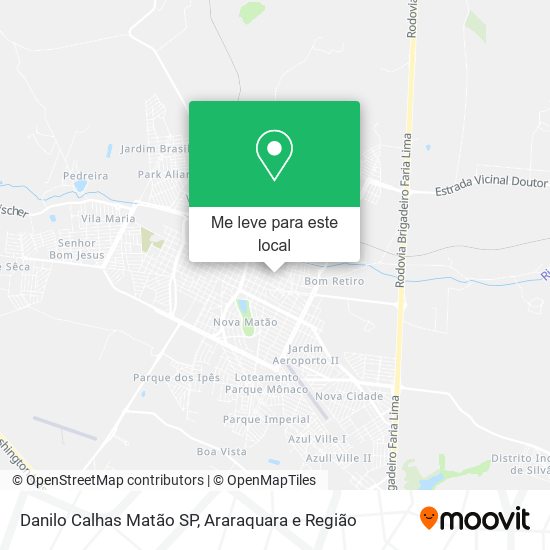 Danilo Calhas Matão SP mapa