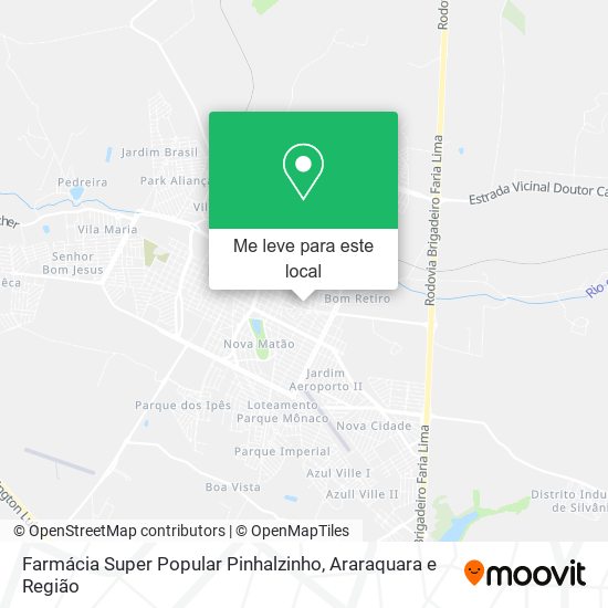 Farmácia Super Popular Pinhalzinho mapa