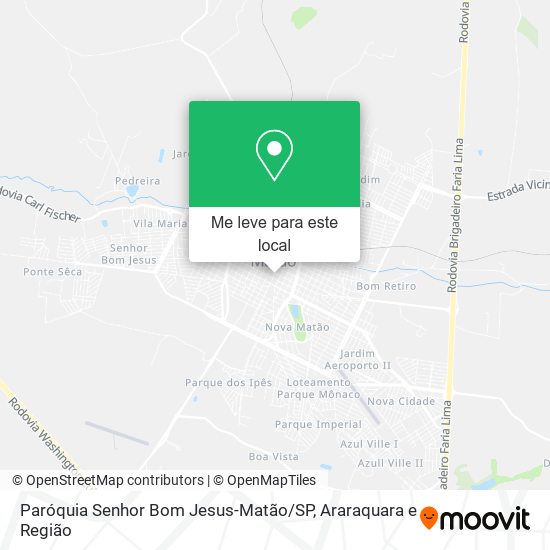 Paróquia Senhor Bom Jesus-Matão / SP mapa