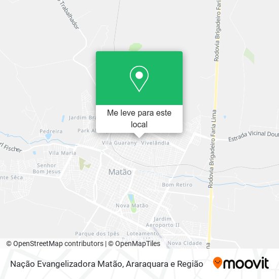 Nação Evangelizadora Matão mapa