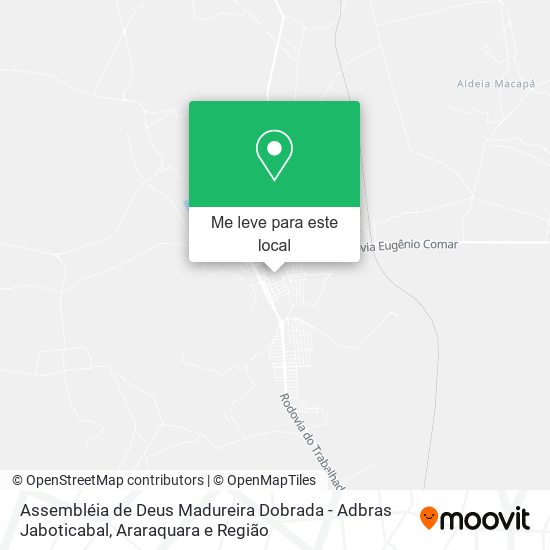 Assembléia de Deus Madureira Dobrada - Adbras Jaboticabal mapa