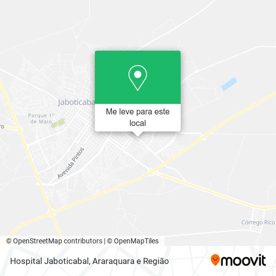 Hospital Jaboticabal mapa