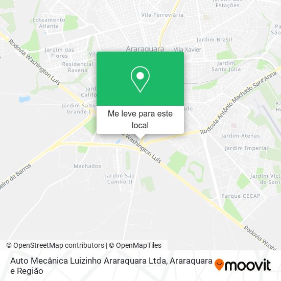 Auto Mecânica Luizinho Araraquara Ltda mapa
