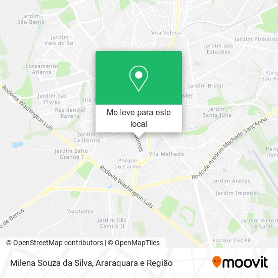 Milena Souza da Silva mapa