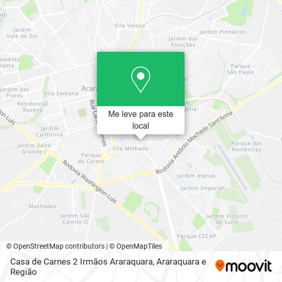 Casa de Carnes 2 Irmãos Araraquara mapa