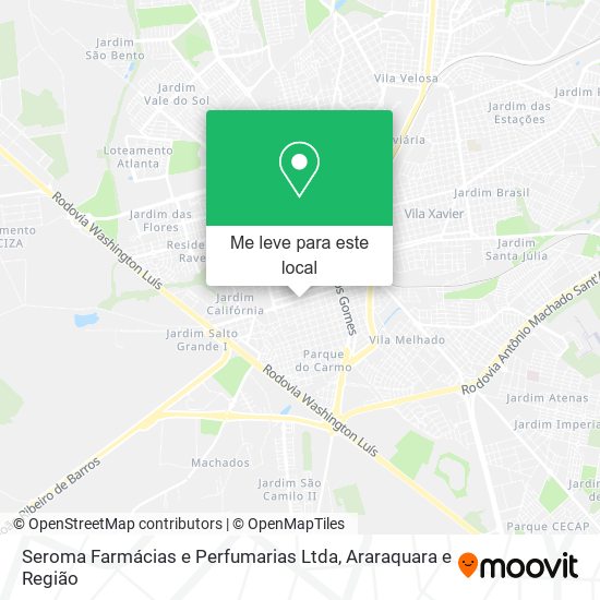 Seroma Farmácias e Perfumarias Ltda mapa