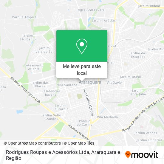 Rodrigues Roupas e Acessórios Ltda mapa
