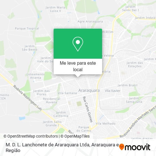 M. D. L. Lanchonete de Araraquara Ltda mapa