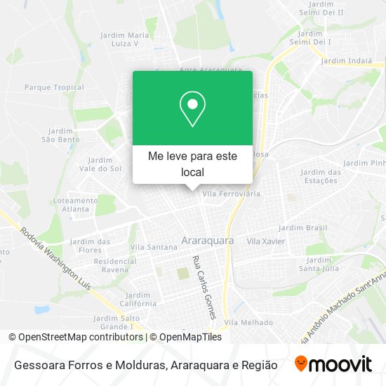 Gessoara Forros e Molduras mapa