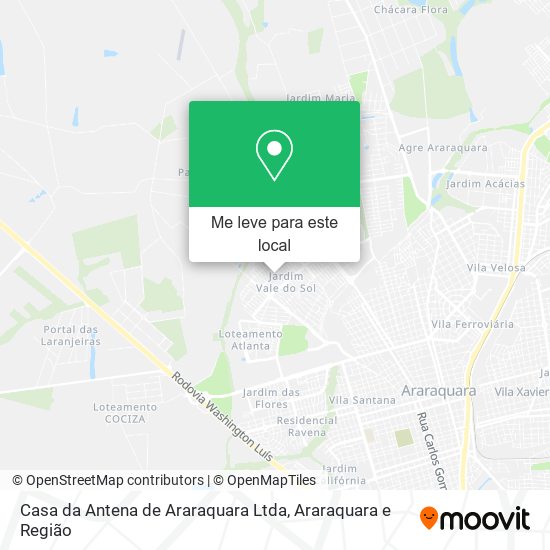 Casa da Antena de Araraquara Ltda mapa