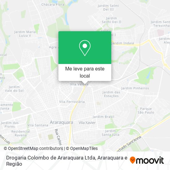 Drogaria Colombo de Araraquara Ltda mapa
