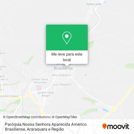 Paróquia Nossa Senhora Aparecida Américo Brasiliense mapa