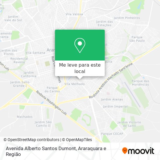 Avenida Alberto Santos Dumont mapa