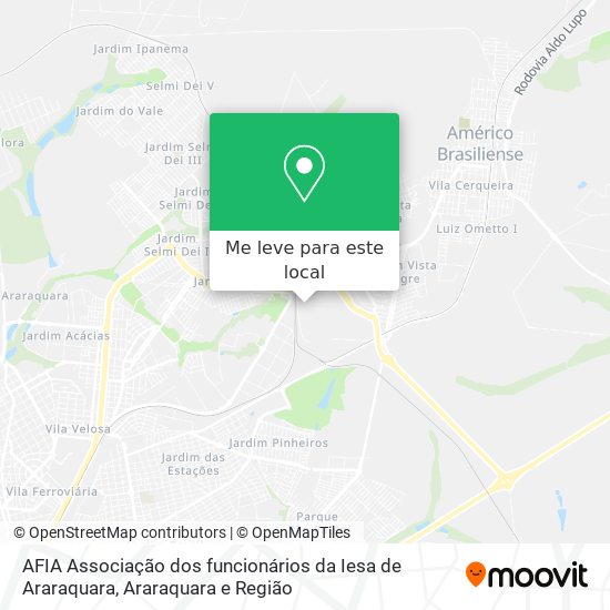 AFIA Associação dos funcionários da Iesa de Araraquara mapa