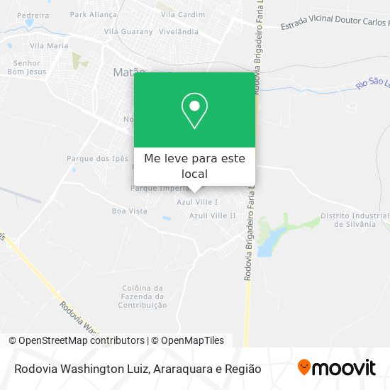 Rodovia Washington Luiz mapa