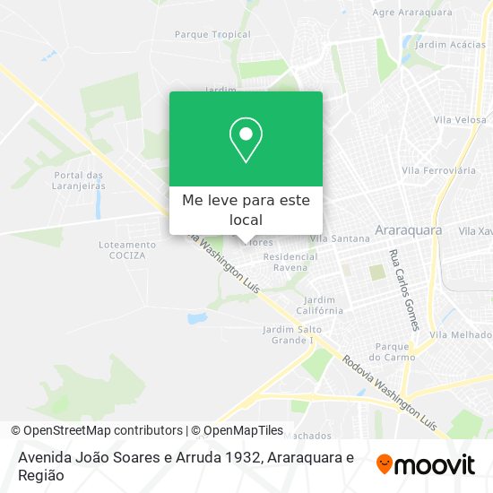 Avenida João Soares e Arruda 1932 mapa