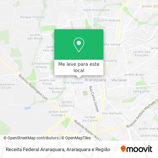 Receita Federal Araraquara mapa
