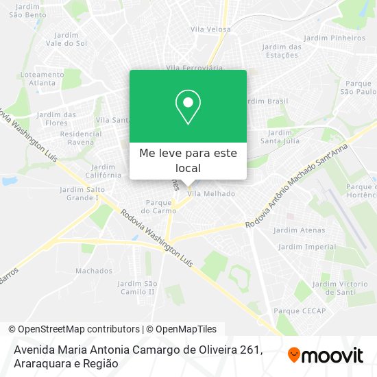 Avenida Maria Antonia Camargo de Oliveira 261 mapa