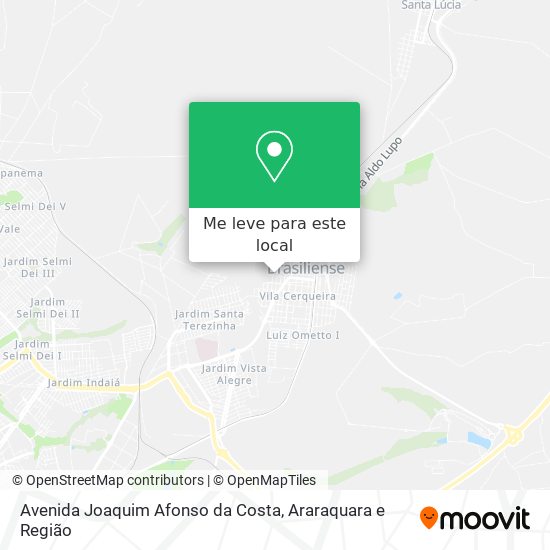 Avenida Joaquim Afonso da Costa mapa