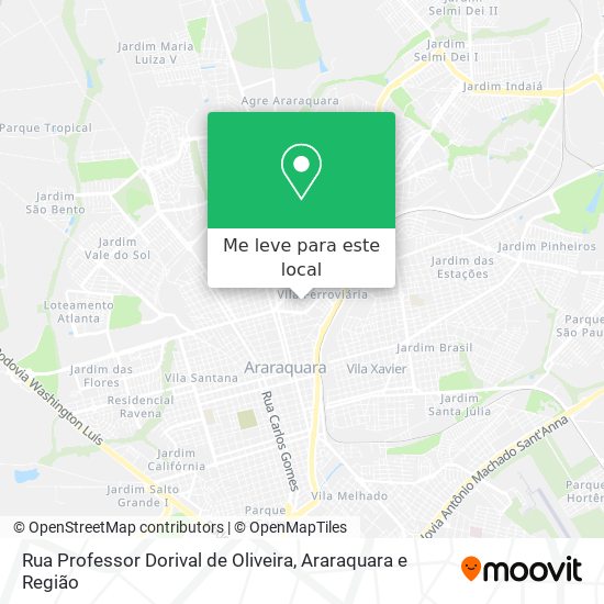 Rua Professor Dorival de Oliveira mapa