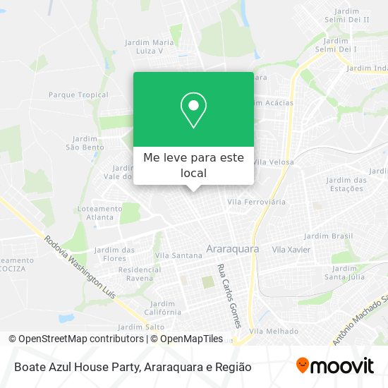 Boate Azul House Party mapa