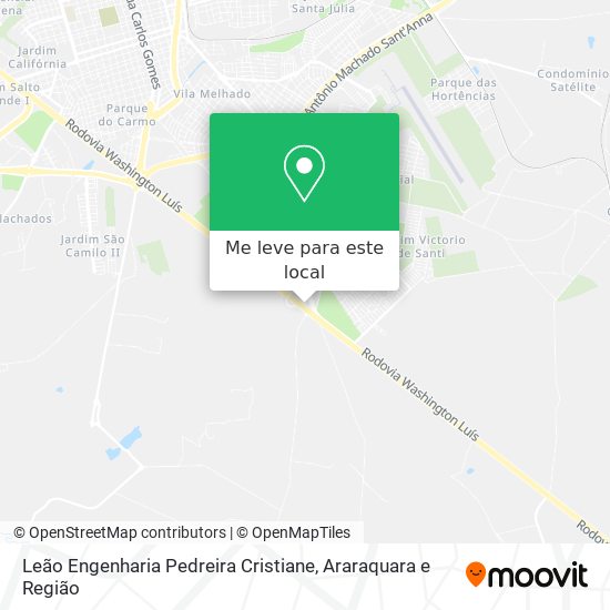 Leão Engenharia Pedreira Cristiane mapa